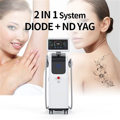 2 in 1 diodilaser ja yag -kone